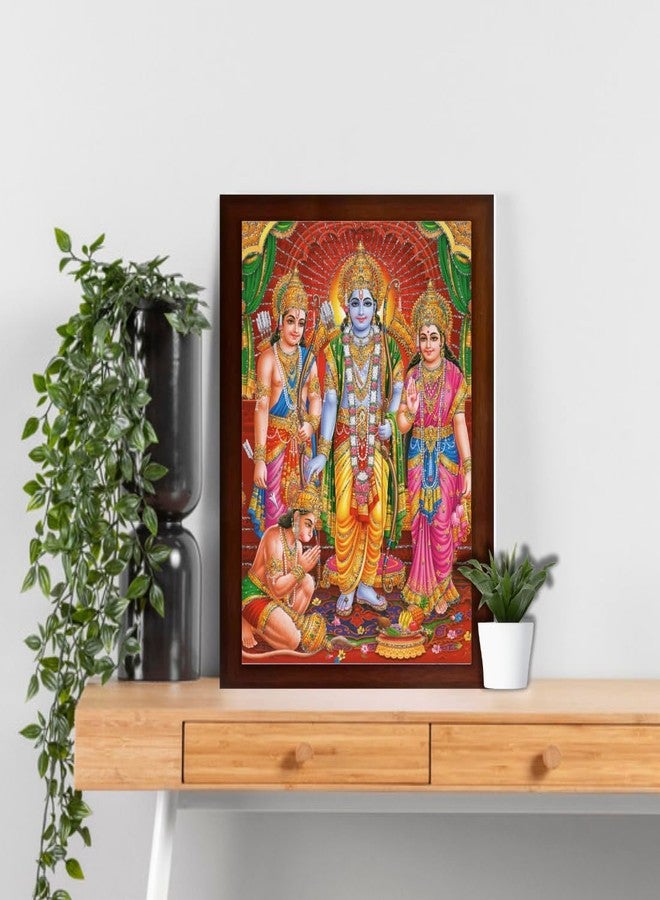CRAFT QUEST Shree Ram Darbar Sparkle Coated with Frame Home Decorative Gift Item Painting (14 X 10 Inches, Multicolour, Religious) - Image 3